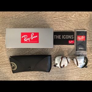 Mirrored Rayban Aviators size 58